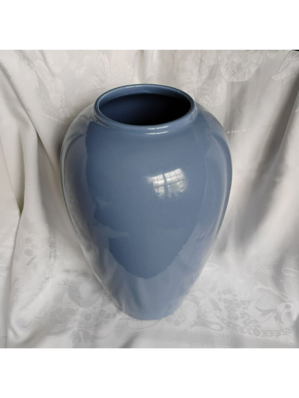 Vintage Royal Haeger Blue Vase 13" #4304 Postmodern Art Deco Revival Ceramic - Picture 7 of 10
